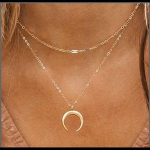 Moon Double Necklace